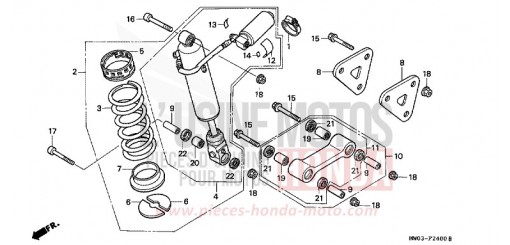 COUSSIN ARRIERE CBR900RRV de 1997